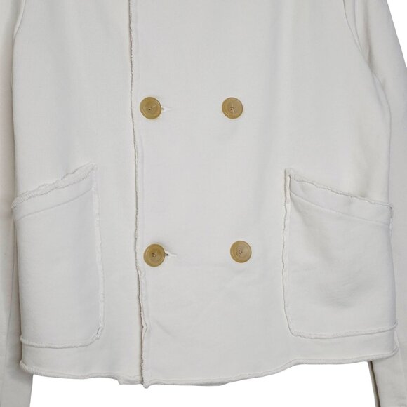 Frank & Eileen Mini Belfast Vintage White Cropped Sweatshirt Peacoat Size M - Picture 6 of 9